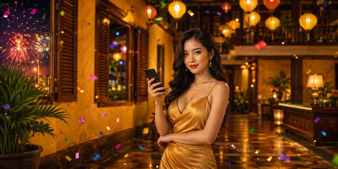 Phố cổ Hội An về đêm – người dùng di động trải nghiệm casino trực tuyến bên hàng đèn lồng